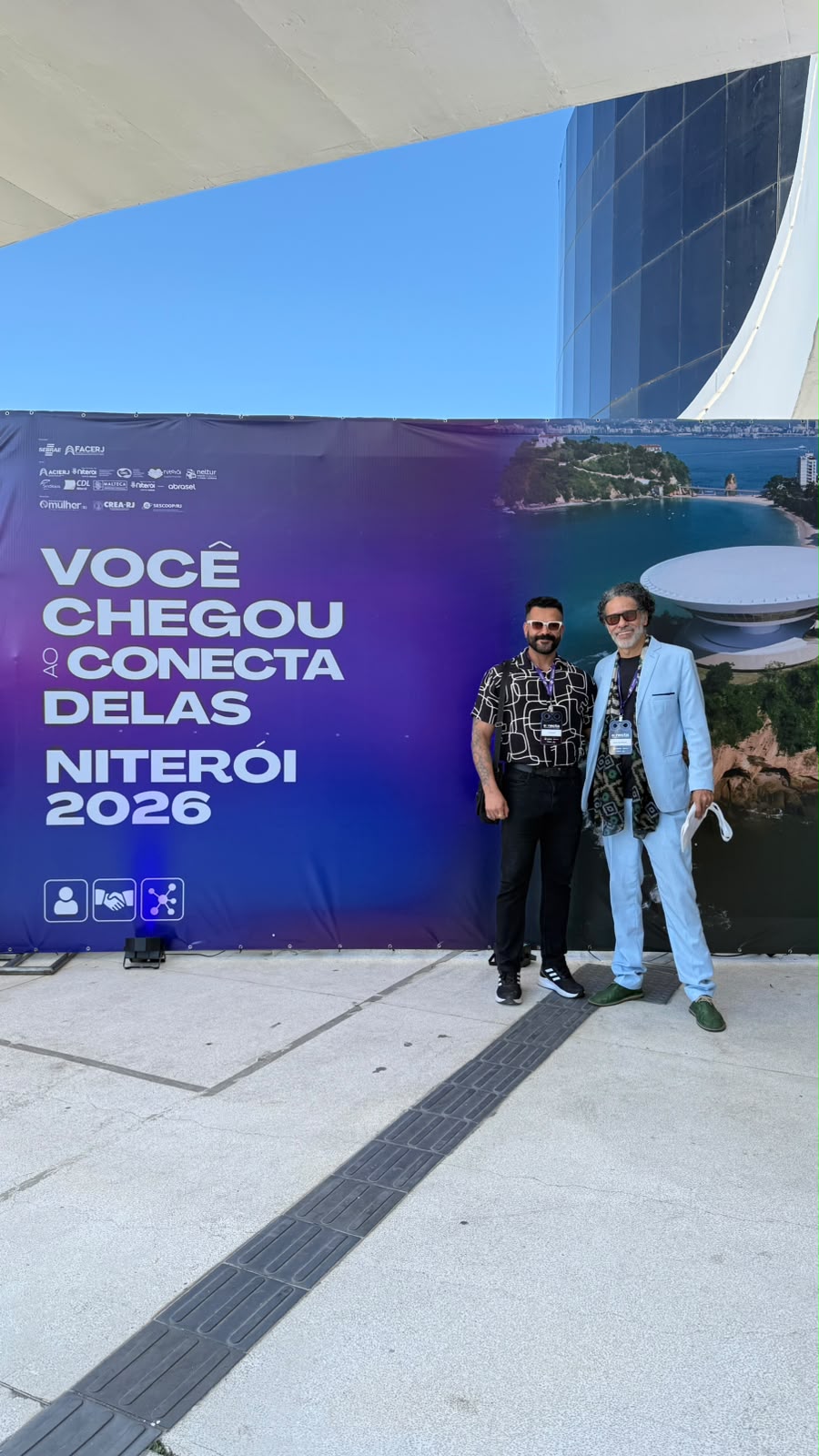 Diretor de Comunicação Hélio Goulart e Fundador Sebastião Raphael no Conecta Delas
